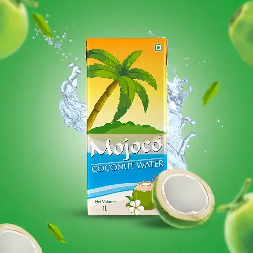 MOJOCO - Tender Coconut Water (6x1000ml) | Pure and Raw Coconut Water | Enriched with Vitamins & Minerals | No Artificial Flavors, Fragrance, Sugar Additives, or Sweeteners | Nariyal Pani On-The-Go